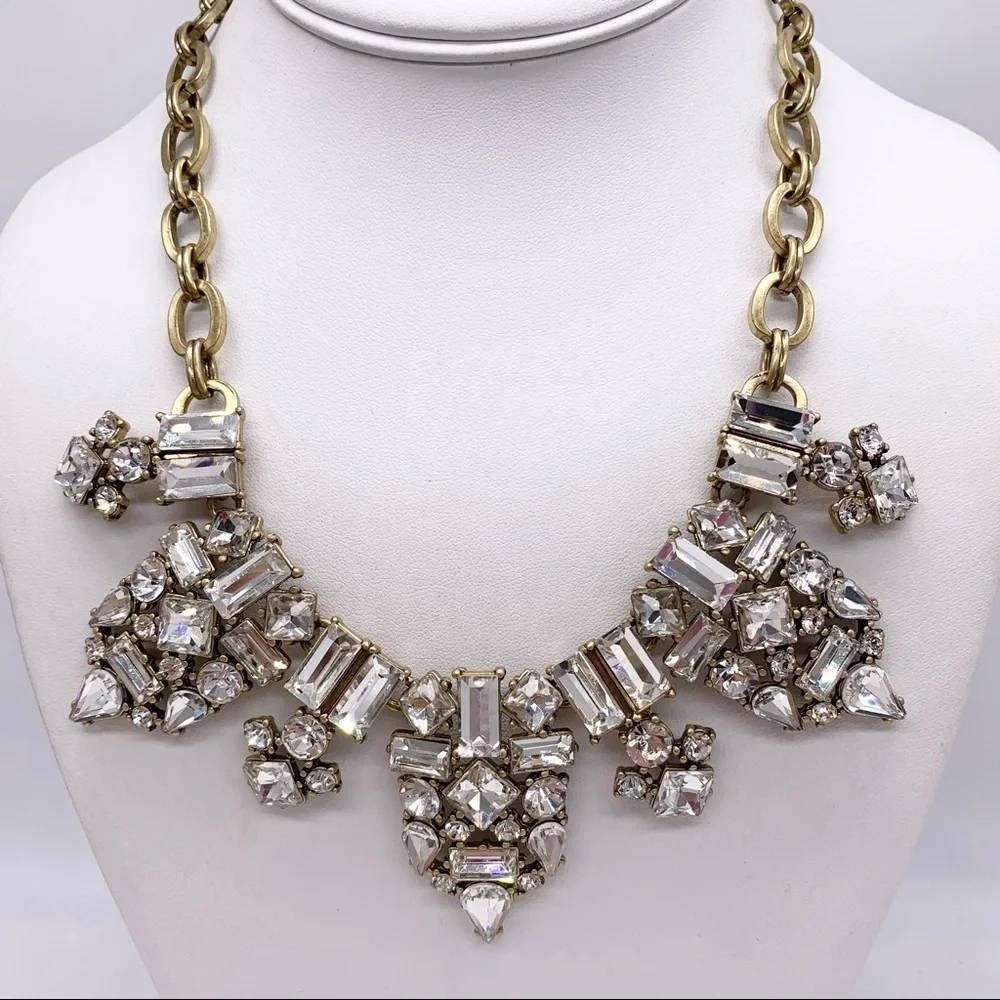 J. Crew Jeweled Cluster Necklace